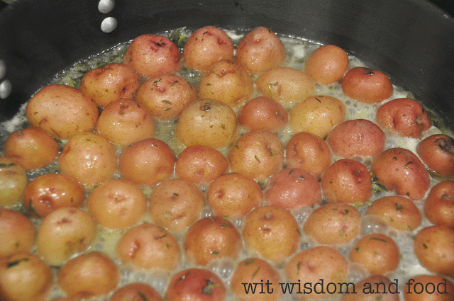 braised red potatoes with dijon and tarragon