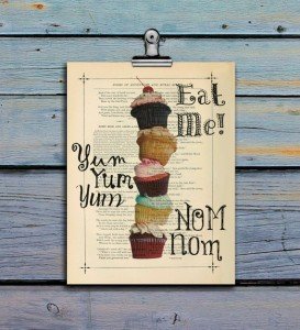 cupcake print from eebookprints on etsy
