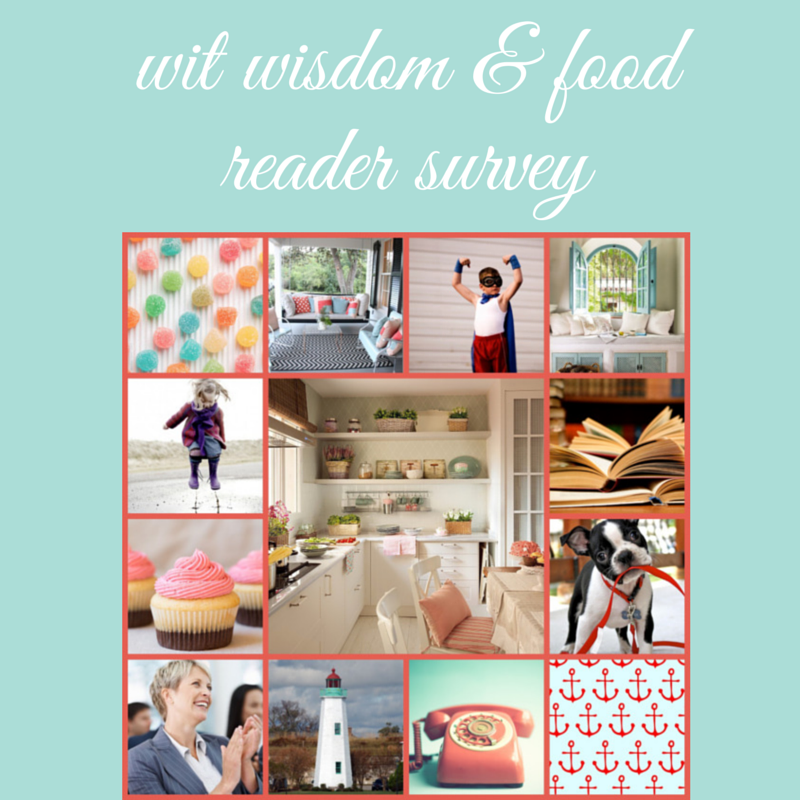 wit wisdom & food reader survey