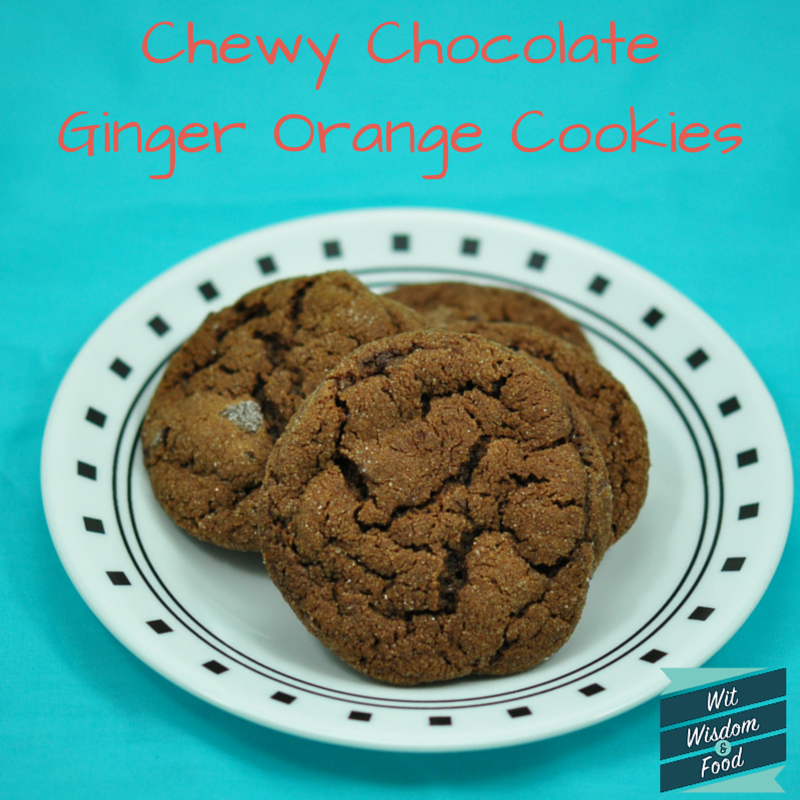 Chewy Chocolate Ginger Orange Cookies