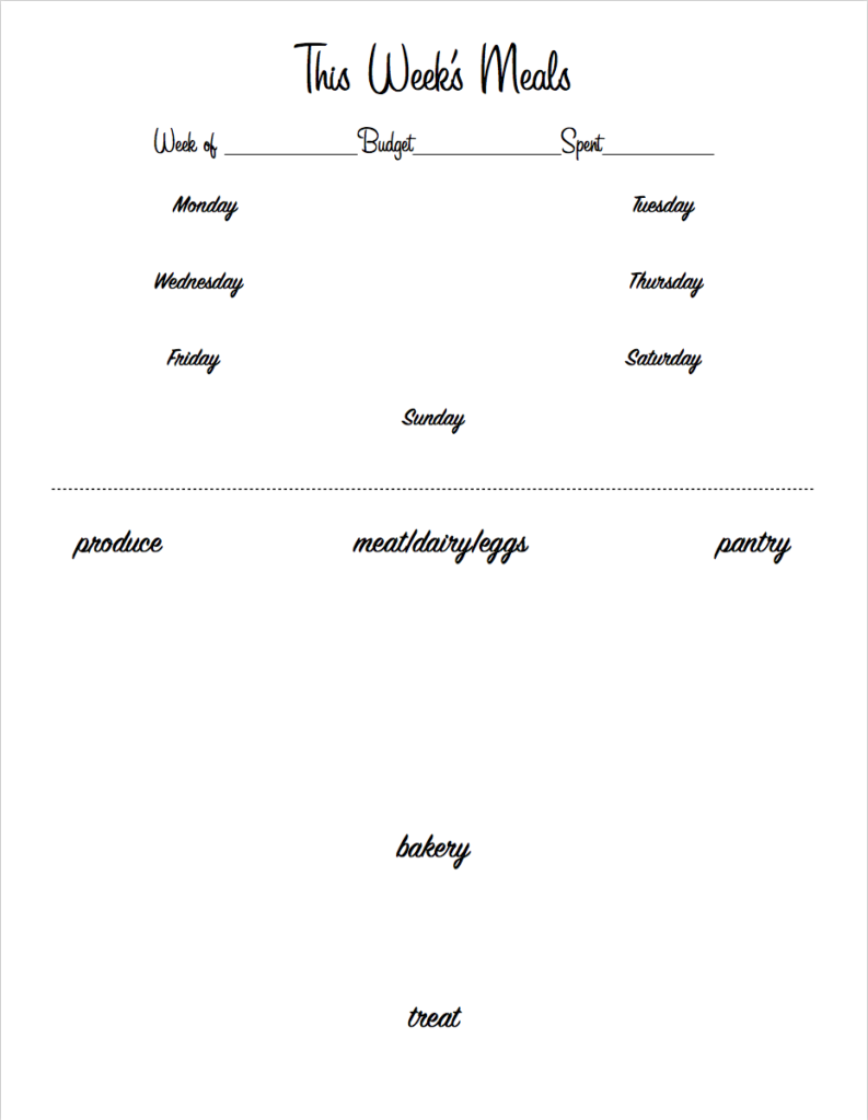 meal planning & grocery list in one